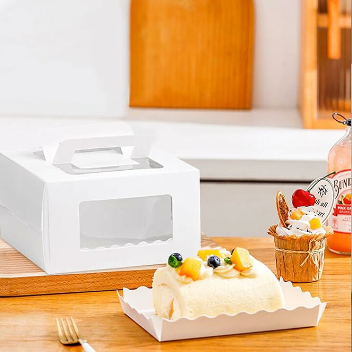 楽天市場】ケーキボックス 10個 ラッピング ケーキ箱 手持ち型 ケーキ 