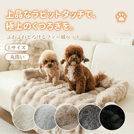 【マラソン★まとめ買いで11%OFF／最大30%OFF】ペットベッド ペットクッション 洗える ファー風 犬ベッド 犬クッション ふわふわ 枕付き かわいい もこもこ ふんわり 柔らかい ペット ベッド 猫ベッド 冬 ドッグベッド 保温 高級 滑り止め 中型犬 大型犬 大きい ゆったり