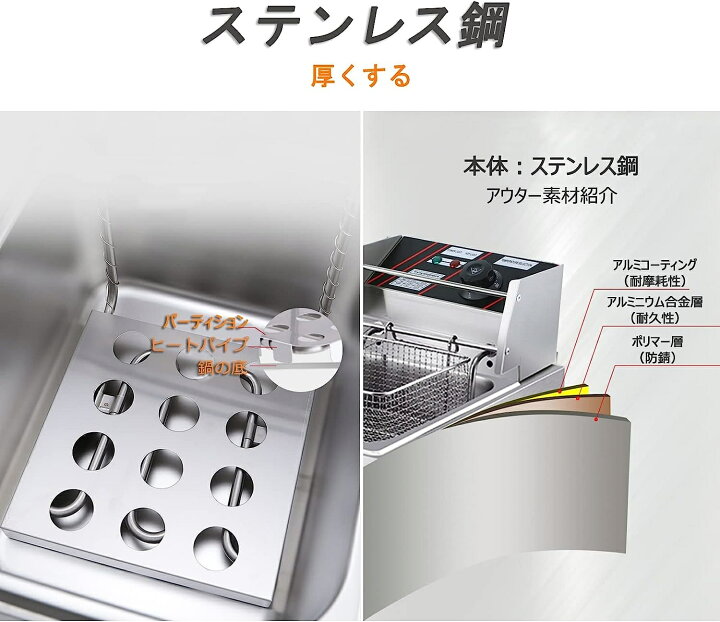 楽天市場】【3年保証】フライヤー 家庭用/業務用 揚げ物 電気 