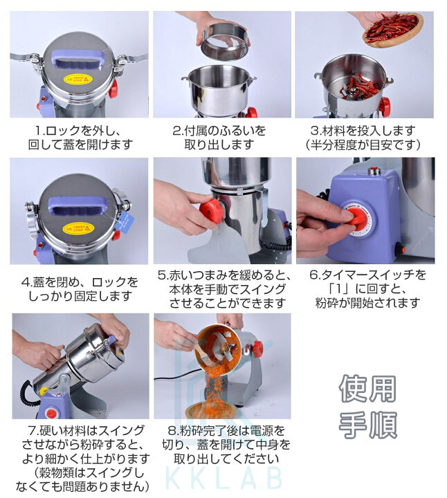 楽天市場】【Point×10☆3/30 00:00~☆1年保証】製粉機 家庭用 業務用 