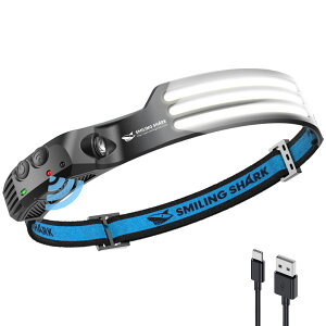 y1Nۏ؁zSmiling Shark [d LED wbhCg PSEF USB[d\ 3 {PxAEghAwbhv 230°LpƖ W y IPX4 hho 8ԘAgp Lv oR U ނ  