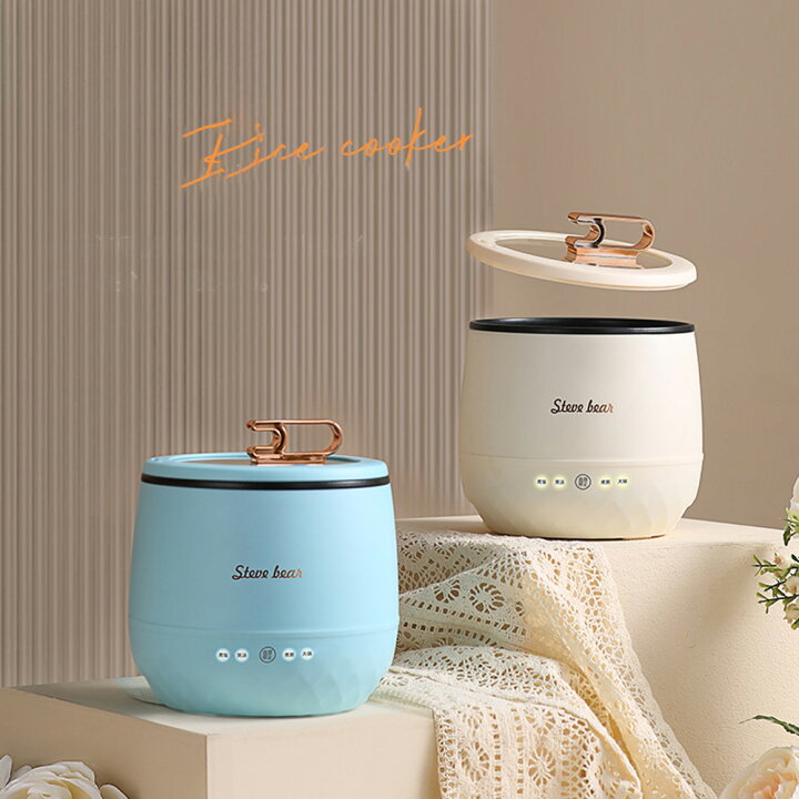 Yizibuur]一人暮らし 炊飯器 3in1多機能 ミニ炊飯器 1.8L 350W 黑厚釜  
