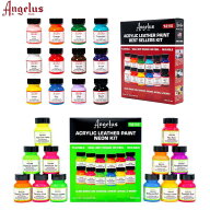 Angelus アンジェラス ペイント 12色 セット スタンダード ネオン 1oz レザー ペイント アクリル塗料 ス…