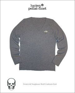 ���V�A���y���t�B�l�ylucien pellat-finet�hSunglasses-Skull.Cashmere.Knit�hGrey/Silver�z�y�T���O���X.�X�J��-�J�V�~���j�b�g�z