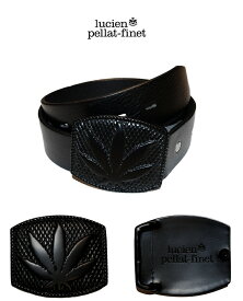 【lucien pellat-finet”Leaf-BlackBuckle.Belt】【ルシアンペラフィネ”リーフ.ブラックバックル・ベルト】