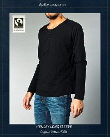 NudieJeans HenryShirt Blackヌーディージーンズ オーガニック ヘンリーTシャツ ブラック 国内正規品