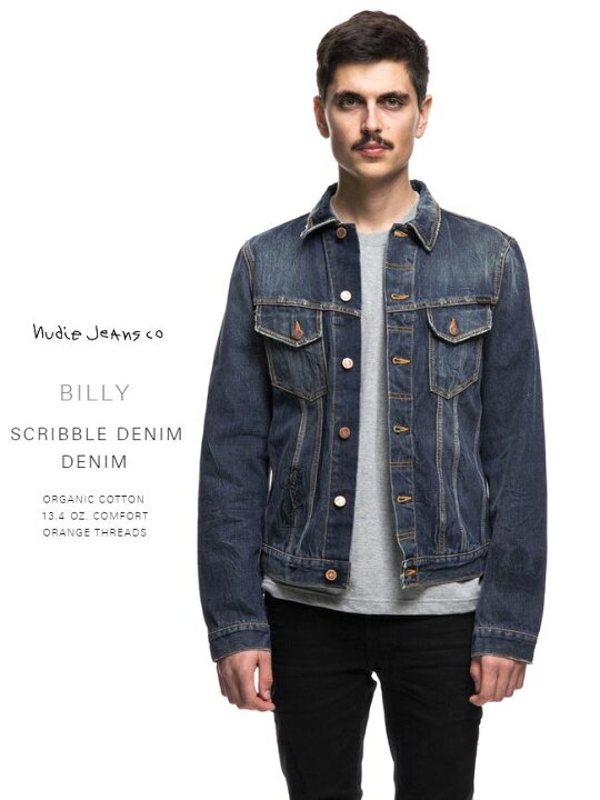 楽天市場】NudieJeans ヌーディージーンズ BILLY SCRIBBLE DENIM DENIM 