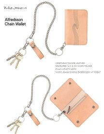 NudieJeans ALFREDSSON CHAIN WALLETヌーディージーンズ 牛革　チェーンウォレット　ナチュラル　ヌメ革