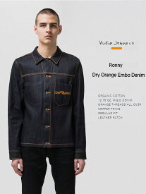 ヌーディージーンズ Gジャン　ロニーNudiejeans Ronny B26　Dry Orange Embo デニム　スウェーデン　ジャケット