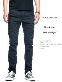 ヌーディージーンズ スリムアダム チノパンツNudieJeans SlimAdam DarkMidnight ネイビー スウェーデン