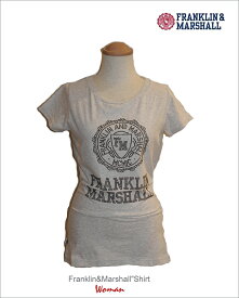 フランクリン＆マーシャル Franklin＆Marshall プリント Tシャツ ラインストーン クリスタル イタリア レディス 女性用