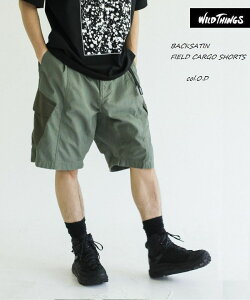 �t�ā@���C���h�V���O�X �o�b�N�T�e���@�t�B�[���h�@�J�[�S�@�V���[�cWildThings BACKSATIN FIELD CARGO SHORTS �A�E�g�h�A�@�A�����J