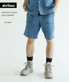 春夏　ワイルドシングス　シェルテック　デニム　ブッシュ　ショーツWildThings SHELTECH DENIM BUSH SHORTS アウトドア　アメリカ 紫外線防止　接触冷感ショーツ