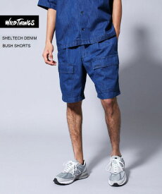 2022春夏新作　ワイルドシングス　シェルテック　デニム　ブッシュ　ショーツWildThings SHELTECH DENIM BUSH SHORTS アウトドア　アメリカ 紫外線防止　接触冷感ショーツ