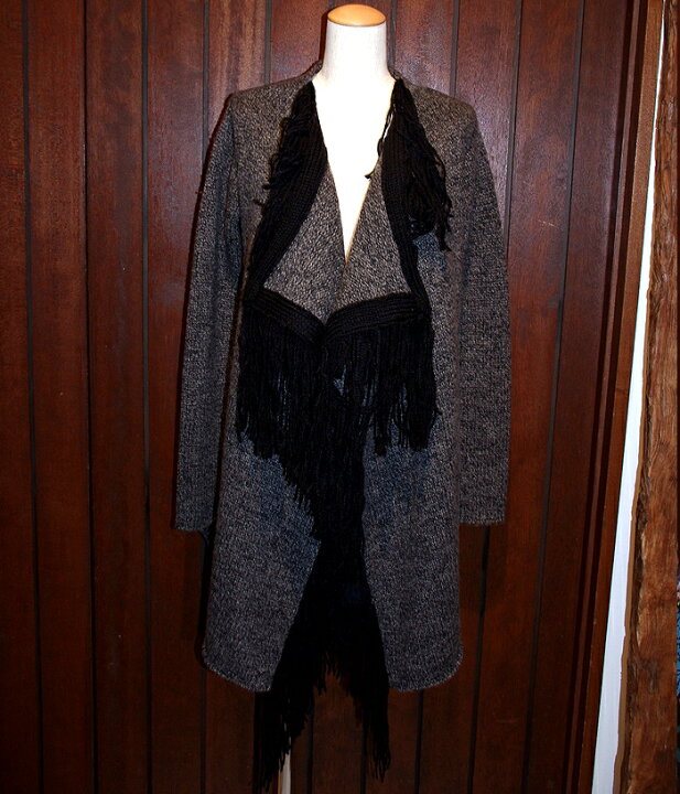 楽天市場】【MANOUSH”KNIT-COAT】【マヌーシュ”フリンジ・ニットコート 