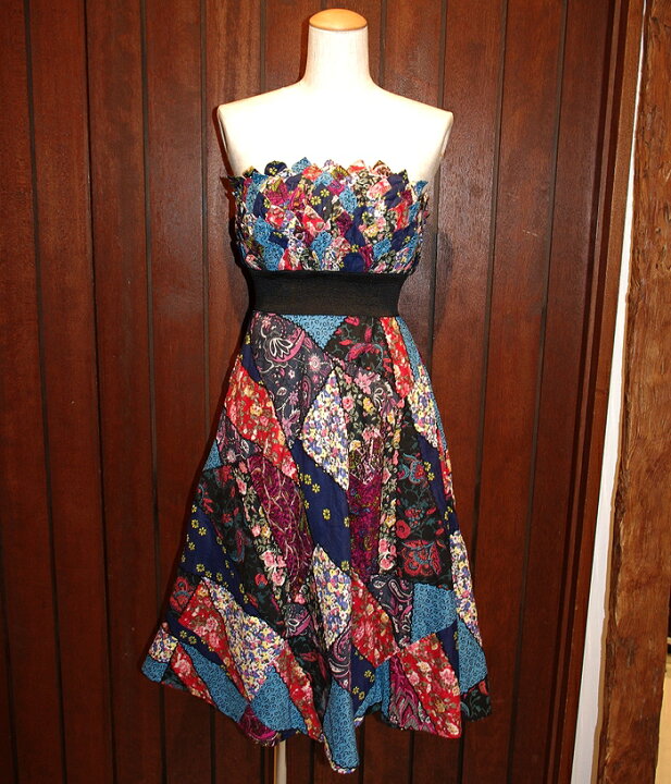 楽天市場】【MANOUSH”PATCHWORK ONE-PIECE】【マヌーシュ”パッチワーク 