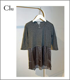 CLU【レイヤードワンピース/グレー】