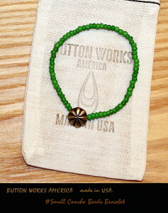 ButtonWorksAmerica�h�y��Small-Concho-BeadsBracelet�hGreen�z�y�{�^�����[�N�X�h�R���`���E�r�[�Y�E�u���X���b�g/�O���[���z