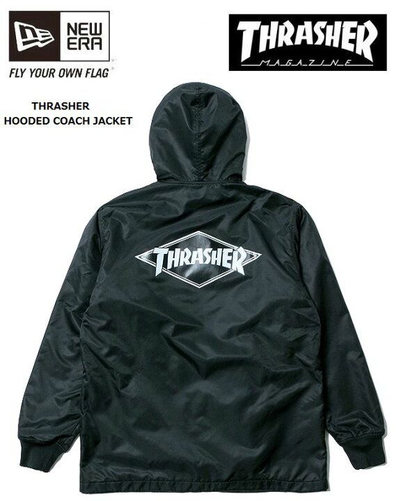楽天市場】ニューエラ NEW ERA THRASHER HOODED COACH JACKET 