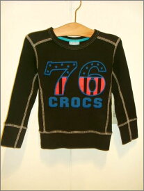 クロックス crocs 子供用 サーマル76crocs ロゴTシャツ チャコールブラック キッズ　国内正規取り扱い