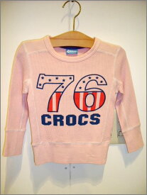 クロックス crocs 子供用 サーマル76crocs ロゴTシャツ ピオニーピンク キッズ　国内正規取り扱い
