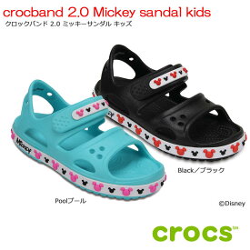 クロックス　crocs　crocband 2.0 Mickey sandal kids　クロックバンド2.0ミッキーサンダルキッズ【クロックス国内正規取り扱い】