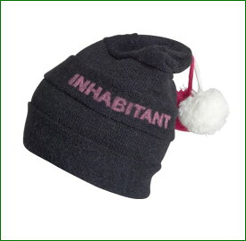 クリアランス　inhabitant　インハビタント　LOGO’ビーニーキャップ　オレンジ