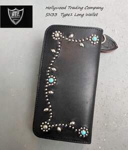 HTC�@�n���E�b�h�g���[�f�B���O�J���p�j�[�@�G�X�G�k33�@�^�[�R�C�Y�@�E�H���b�g�@�A�����J���@�X�^�b�Y�@�^�C�v1�@�����zHollywoodTradingCompany�@ SN33TQ LongWallet Black/Silver