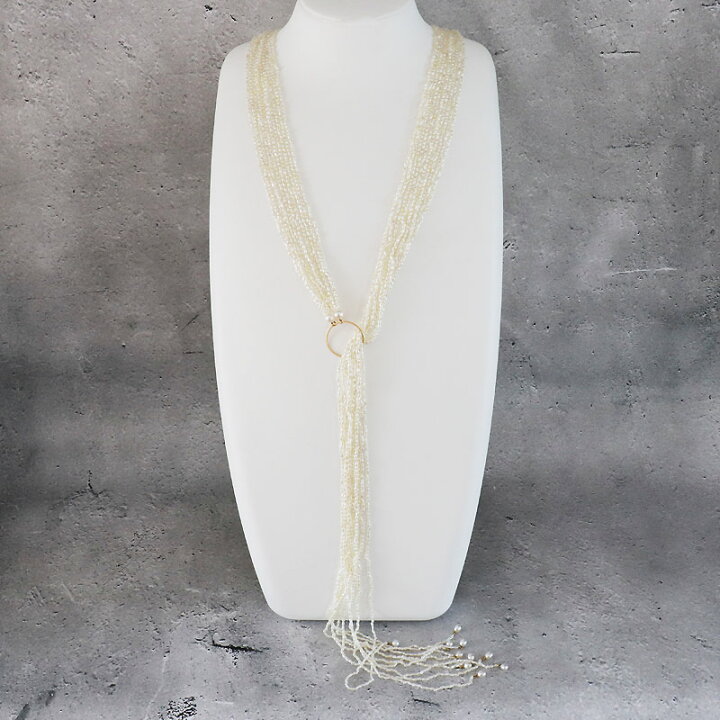 楽天市場】あこや真珠ケシ あこや真珠 ラリエット ロングネックレス 10  