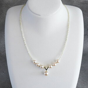 ^ ^PV lbNX 40cm+6cmAWX^[ K18YG Vo[ p[lbNX ARp[ Akoya