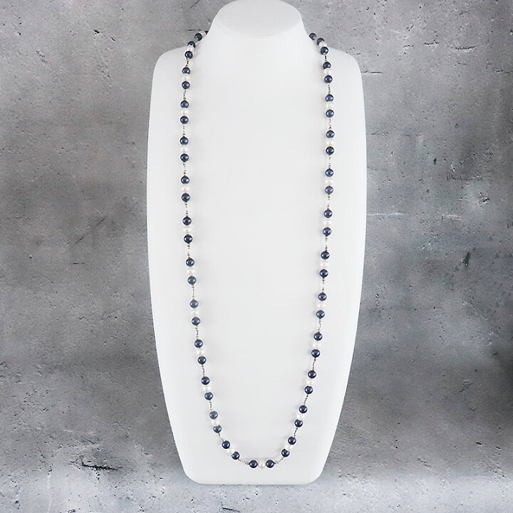 楽天市場】あこや真珠 ロングネックレス シルバー 90cm パール 