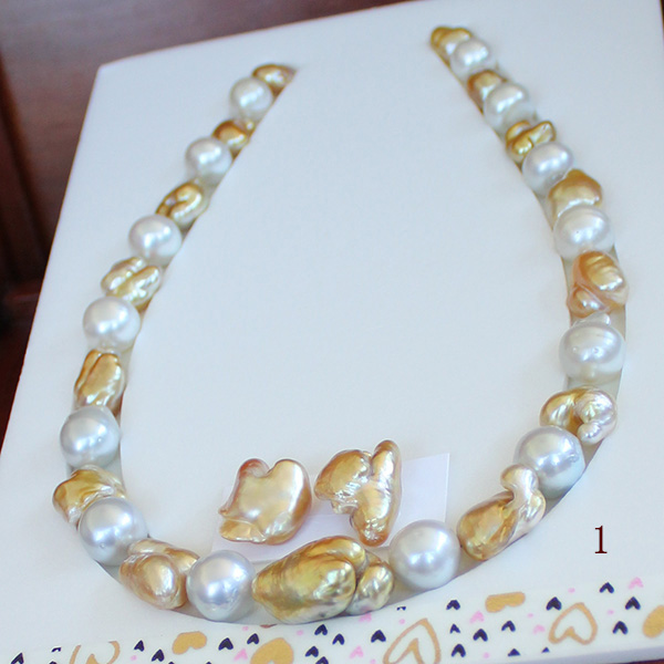 楽天市場】【天然真珠】＜白蝶真珠ケシ＞＜南洋玉＞濃い黄金色＆白色