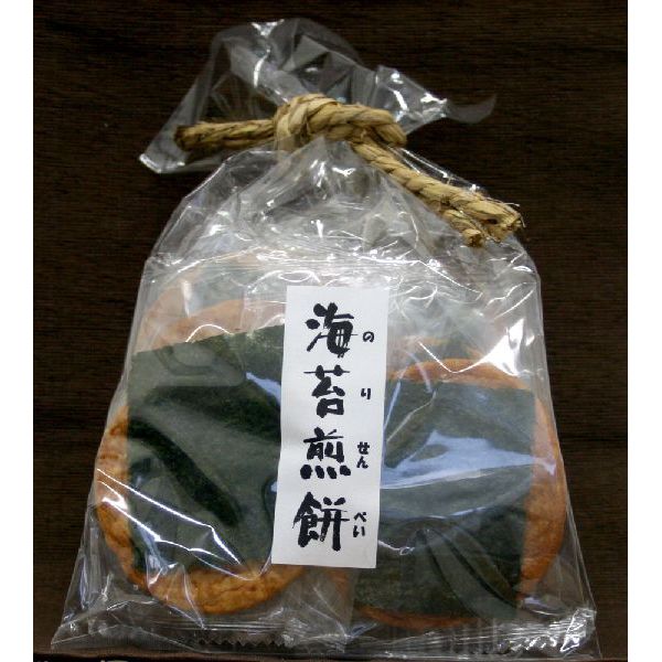 雑誌で紹介された 通常品 堅焼せんべい 海苔 高価値 6枚 ギフト 煎餅 堅焼きせんべい 土産