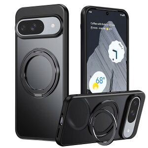 Google Pixel 10 Pro �P�[�X 360�x��]�����O�t���X�^���h MagSafe�Ή� ���C�����X�[�d�� �O�[�O���s�N�Z��10 �y �������f�U�C�� �X�}�z�J�o�[