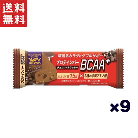 ブルボン プロテインバー BCAA+ チョコレートクッキー 40g*9個セット
