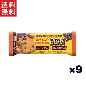 ブルボン プロテインバー BCAA+ キャラメルクッキー 40g*9個セット