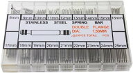 コマばね棒 バネ棒パーツ 時計 ベルト18サイズ 8mm-25mm 各約15本