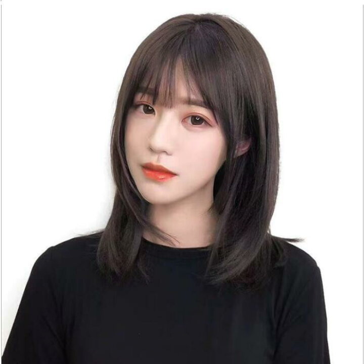 楽天市場】ネット 付き セミロング ウィッグ ストレート 耐熱 