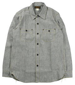 FREEWHEELERS & CO. ["Neal" SHIRT #2313102 WHITE PEPPER CHAMBRAY size.14,15,16,17,17 1/2]