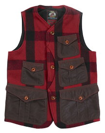 FREEWHEELERS & CO. ["UTICA" VEST #2331007 RED&BLACK PLAID×RED BROWN size.34,36,38,40,42,44]