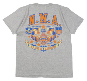 �fBO�fS GLAD RAGS Mid 1950s Style Medium Weight Cotton Pocket Tee [�gN. W. A. WORLD�fS HEAVYWEIGHT CHAMPION TITLE BELT�h Heather Gray size.M,L,XL]
