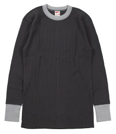 FREEWHEELERS & CO. ["CREW NECK THERMAL" LONG SLEEVE SHIRT #2215010 BLACK×SILVER GRAY size.S,M,L]