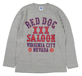 ’BO’S GLAD RAGS [Mid 1960s Long-Sleeve T-Shirt “Red Dog Saloon, Virginia City, Nevada 1965” Heather Gray size.M,L]