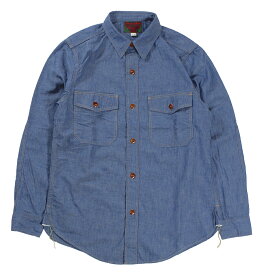 FREEWHEELERS & CO. ["SKID ROW" SHIRT #2333001 INDIGO CHAMBRAY size.14,15,16,17,17 1/2]