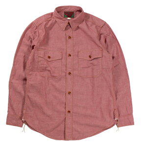 FREEWHEELERS & CO. [SKID ROW SHIRT #2333002 RED CHAMBRAY size.14,15,16,17,17 1/2]