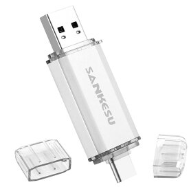 SANKESU USB スティック 3.0 USB C フラッシュ ドライブ、USB-A &amp; タイプ C OTG USB メモリ、デュアル メモリ スティック PC/ラップトップ/タイプ C 携帯電話およびタブレットと互換性あり