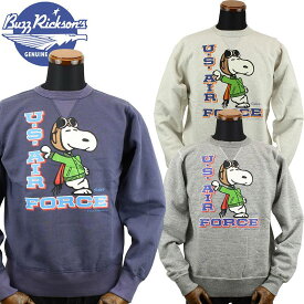 バズリクソンズ スヌーピー ミリタリー セットインクルースウェット "US AIR FORCE" BR69071 BUZZ RICKSON'S × PEANUTS SET-IN CREW NECK SWEAT "US AIR FORCE"