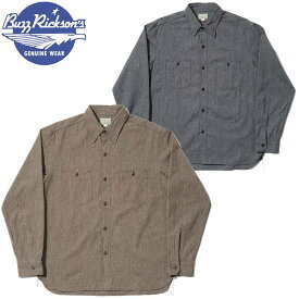 バズリクソンズ コットン コバート 長袖 ワーク シャツ「BR26082」COTTON COVERT WORK SHIRTS BUZZ RICKSON'S