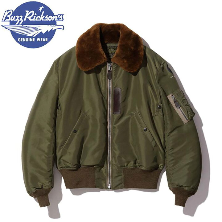 楽天市場】バズリクソンズ フライトジャケット Type B-15C OLIVE “B  