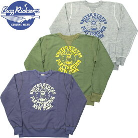 バズリクソンズ セットイン クルー スウェット "U.S.A.F. PLATTSBURGH N.Y.” BR69335 / BUZZ RICKSON'S SET-IN CREW NECK SWEAT SHIRTS "U.S.A.F. PLATTSBURGH N.Y.”